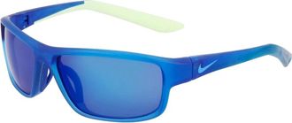 Nike Rabid 22 JR Zonnebril Blauw Gespiegeld - unisex - Zonnebrillen - Blauw - 55 MM - Accessoires