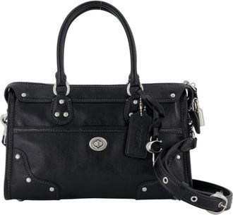 Coach Rhyder Satchel 24 - Dames - Handtassen - Zwart - ONE Size - Leer - Tassen