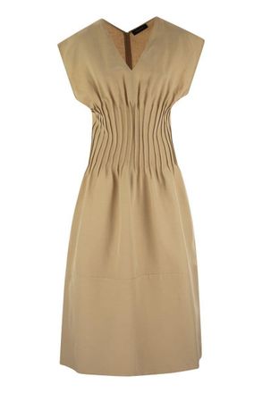 Fabiana Filippi Viscose And Linen Corset Waist Dress