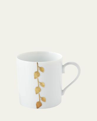 Haviland & Parlon Daphne Gold-Leaf Mug, White