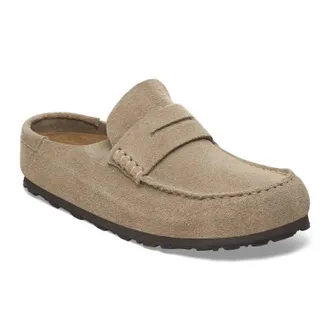 Birkenstock Womens Naples Clog - Narrow In Taupe Suede