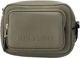 Burberry Grainy Leather Crossbody Bag Green