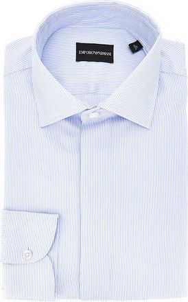 Emporio Armani Cotton twill shirt with striped motif Man 39