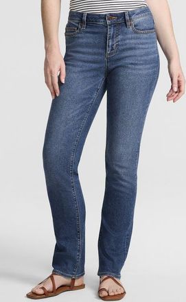 Lands End Recover Mid Rise Straight Leg Blue Jeans in Indigo Tide Blue at Nordstrom, Size 14