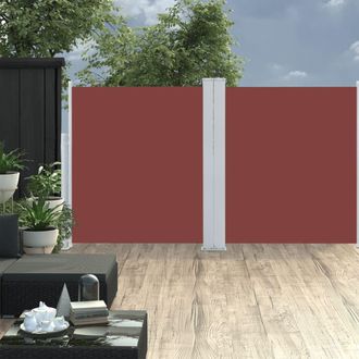 Berkfield Home Retractable Side Awning Brown 140x600 cm