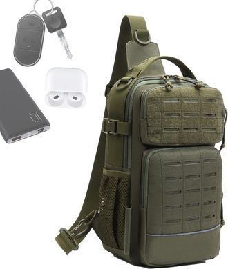 Generic Fishing Sling Pack | with Water Bottle Holder Tackle Backpack,Sling Tackle Bag,for Travel Men Camping Hiking Outdoor Gym Sports Adventure