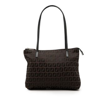 Fendi Pre-owned Womens Zucchino Canvas Tote - Dark Brown Textile - One Size