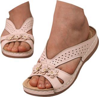 Generic Black Dressy Sandals For Women Slip On Dressy Summer Comfortable Slides Sandals Non Slip Open Toe Arch Support Dressy Summer Comfortable Casual Wide W