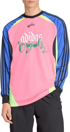 adidas Spiders Loose Fit Long Sleeve Goalkeeoper Jersey in Solar Yellow at Nordstrom, Size Xx-Large R