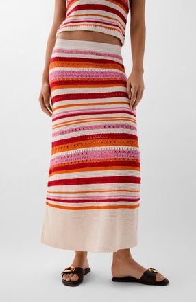 Scalpers Crochet Summer Skirt in Multi-Red at Nordstrom, Size Small Eu