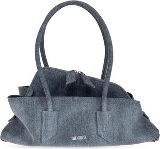 The Attico La Passeggiata Small - Dames - Handtassen - Blauw - ONE Size - Katoen - Tassen