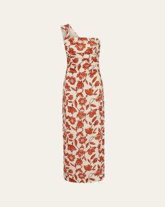 Sir. Chloe Asymmetric Linen Maxi Dress