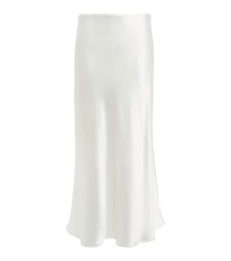 Galvan Bridal satin midi skirt