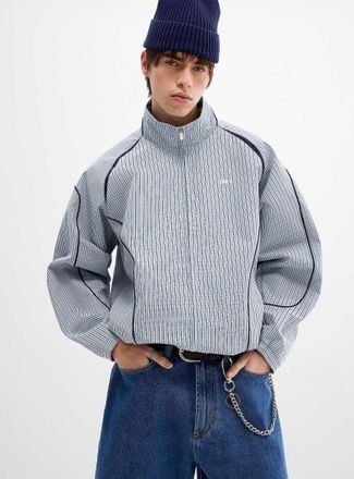 Obey Mens Practice mini-check windbreaker jacket