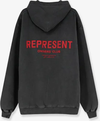 Represent Mens Sweatshirt Owners Grey Cotton Sweatshirts Sweater