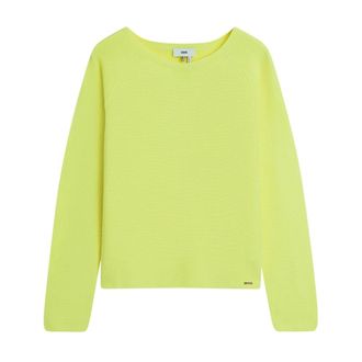 Cinque Ciella LS Pullover Longsleeve - Dames - Ronde hals truien - Geel - XL - Katoen - Truien & Vesten