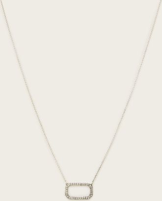 AllSaints Brass Tia Crystal Pave Necklace, Size: One Size