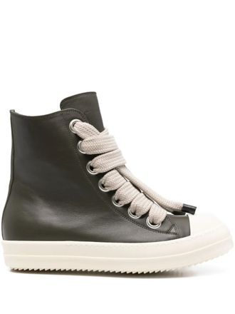 Rick Owens 35mm lace-up zip-fastening sneakers - men - Calf Leather/Calf Leather/Rubber - 41 - Black
