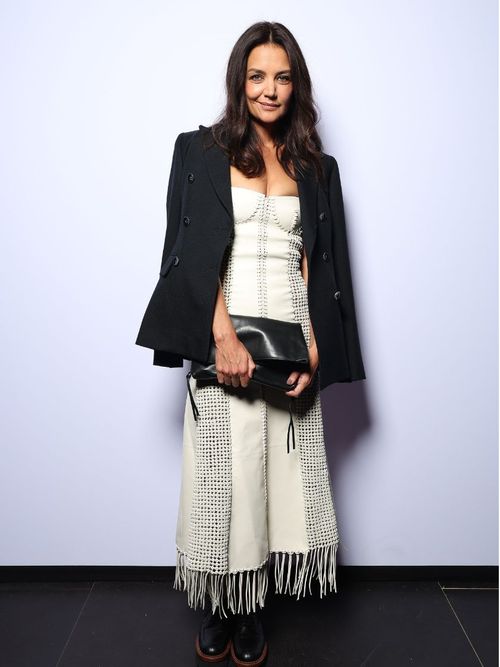 Katie Holmes attends the Chloe Womenswear Spring/Summer 2023 show as part of Paris Fashion Week on September 29, 2022 in Paris, France.