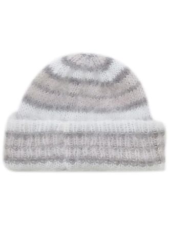 Marni striped beanie - Grey