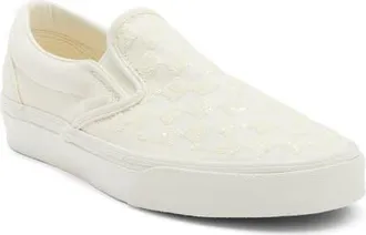 Vans Gender Inclusive Classic Slip-On Sneaker in White Checkerboard at Nordstrom, Size 7.5