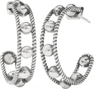 Brighton Womens Sonora Hoop Earrings In Silver