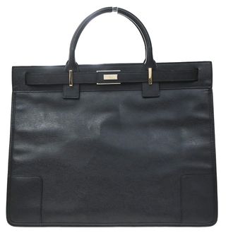Gucci Business Leather Black Leather Handbag (Pre-Owned)