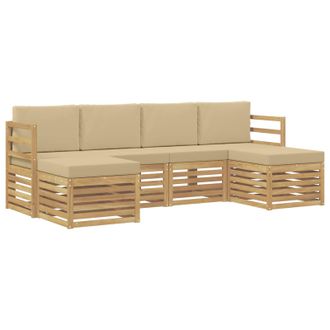 vidaXL Juegos De Sof&aacute;s Madera De Acacia S&oacute;lida Vidaxl