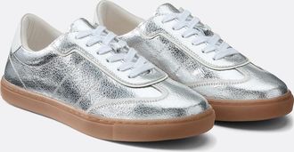 La Redoute Collections Metallic leren retro sneakers