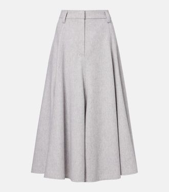 Brunello Cucinelli Virgin wool midi skirt