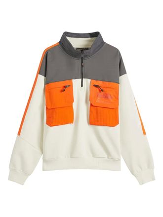 Napapijri colourblock sweatshirt - men - Elastane/Polyester/Hemp/Wool - M - Neutrals