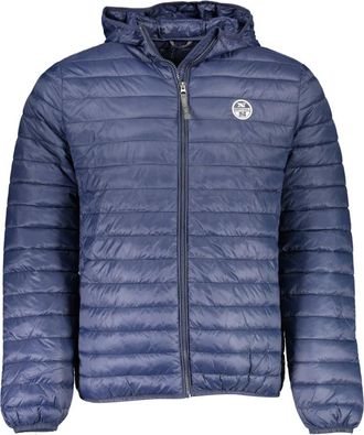 North Sails Blauwe hoodie met zakken - Heren - Winterjassen - Blauw - XL - Jassen
