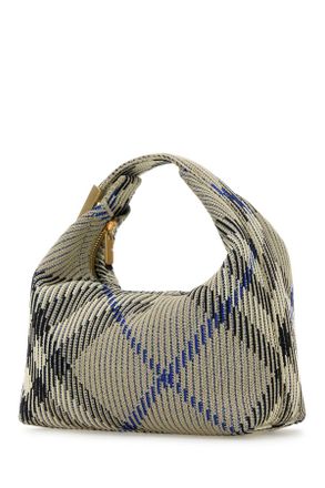 Burberry Womens Embroidered Nylon Mini Peg Handbag Lichen Borse A Mano