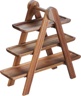 Relaxdays Etagere »3-stufig« Holzart: Akazie (China)