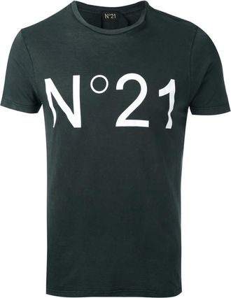 N&deg;21 Black TEE - Heren - T-shirts - Zwart - S - Katoen - Tops