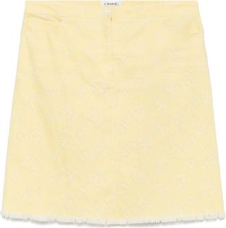 Chanel Minigonna CC con ricamo 2006 - Giallo