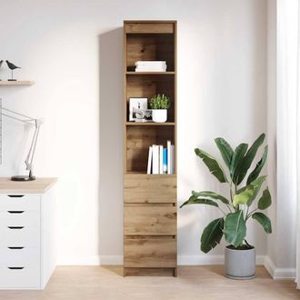 Berkfield Home Highboard Artisan Oak 37.5x35x180 cm Engineered Wood in Brown