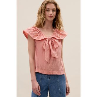 Rebecca Taylor Marietta Crinkle Top in Sorbet at Nordstrom, Size X-Small