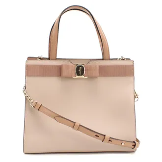 Ferragamo Pink Leather Tote Bag (Pre-Owned)
