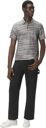 Missoni Short Sleeve Polo In Flame Jersey in Grey at Nordstrom, Size X-Large