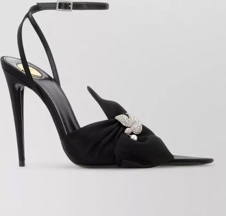 Saint Laurent crepe dove slingback sandals open toe