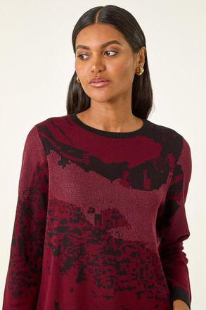 Roman Sparkly Colour Block Knit Jumper