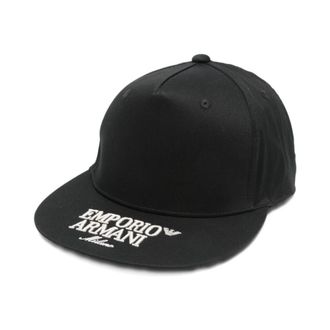 Emporio Armani Logo Baseball Cap - Heren - Petten - Zwart - ONE Size - Katoen - Accessoires