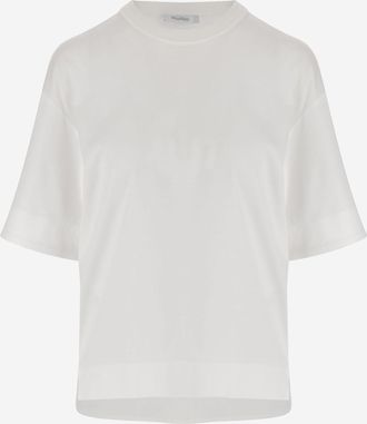 Max Mara Womens T-Shirt Estella White Cotton T-Shirts & Jerseys