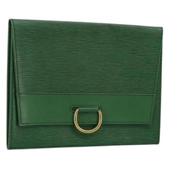 Louis Vuitton Pre-owned Clutches, female, Green, Size: ONE SIZE Pre-owned Epi Leather Clutch Bag