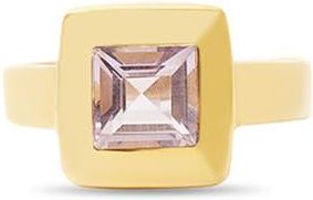 Argento Vivo Bold Bezel Ring in Gold /amethyst at Nordstrom, Size 6