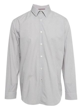 BOSS micro-print cotton shirt - White