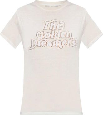 Golden Goose Zijde & Nylon Witte T-shirts en Polos - Dames - T-shirts - Wit - M - Nylon - Tops