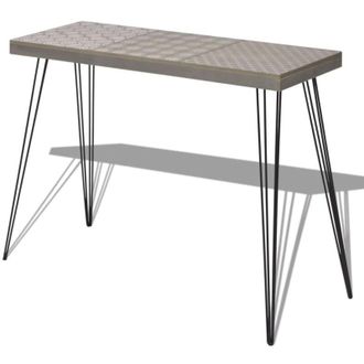 vidaXL Mesa Consola Gris 90x30x71,5 Cm Vidaxl