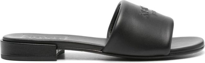 Oki leather flat sandals - women - Calf Leather/Calf Leather/Calf Leather - 38 - Black